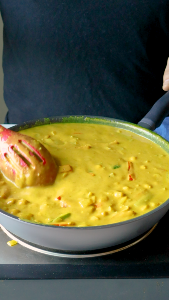 Simmer for 10 minutes to let the flavors meld, stir occasionally and add more water if it needed.